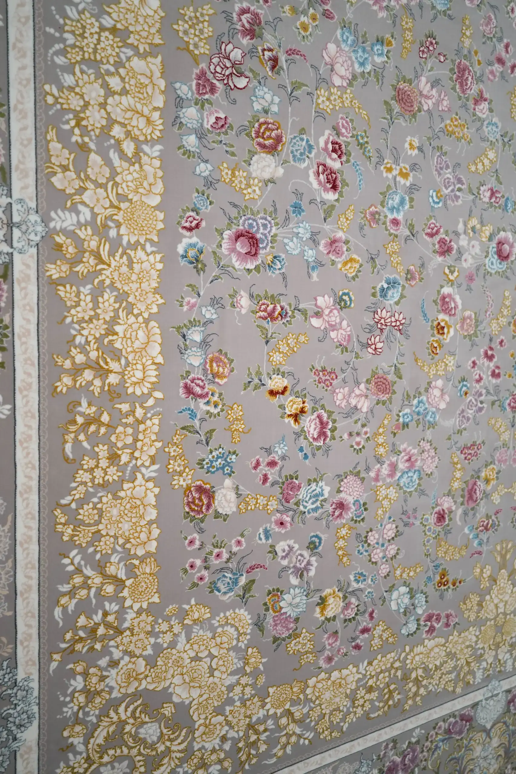 Carpets A beautiful, intricately designed carpet with a floral pattern