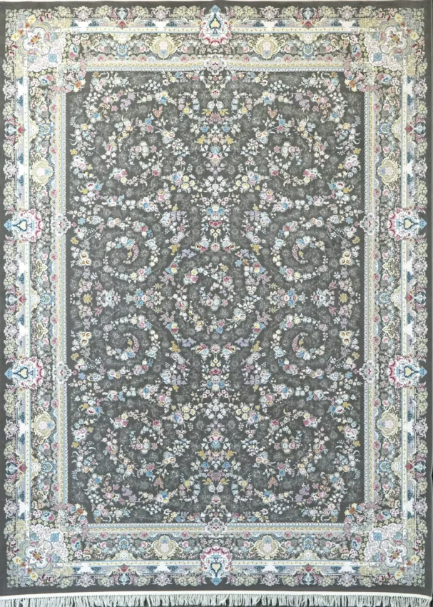 Carpets A beautiful, intricately designed carpet with a mix of flowers and patterns