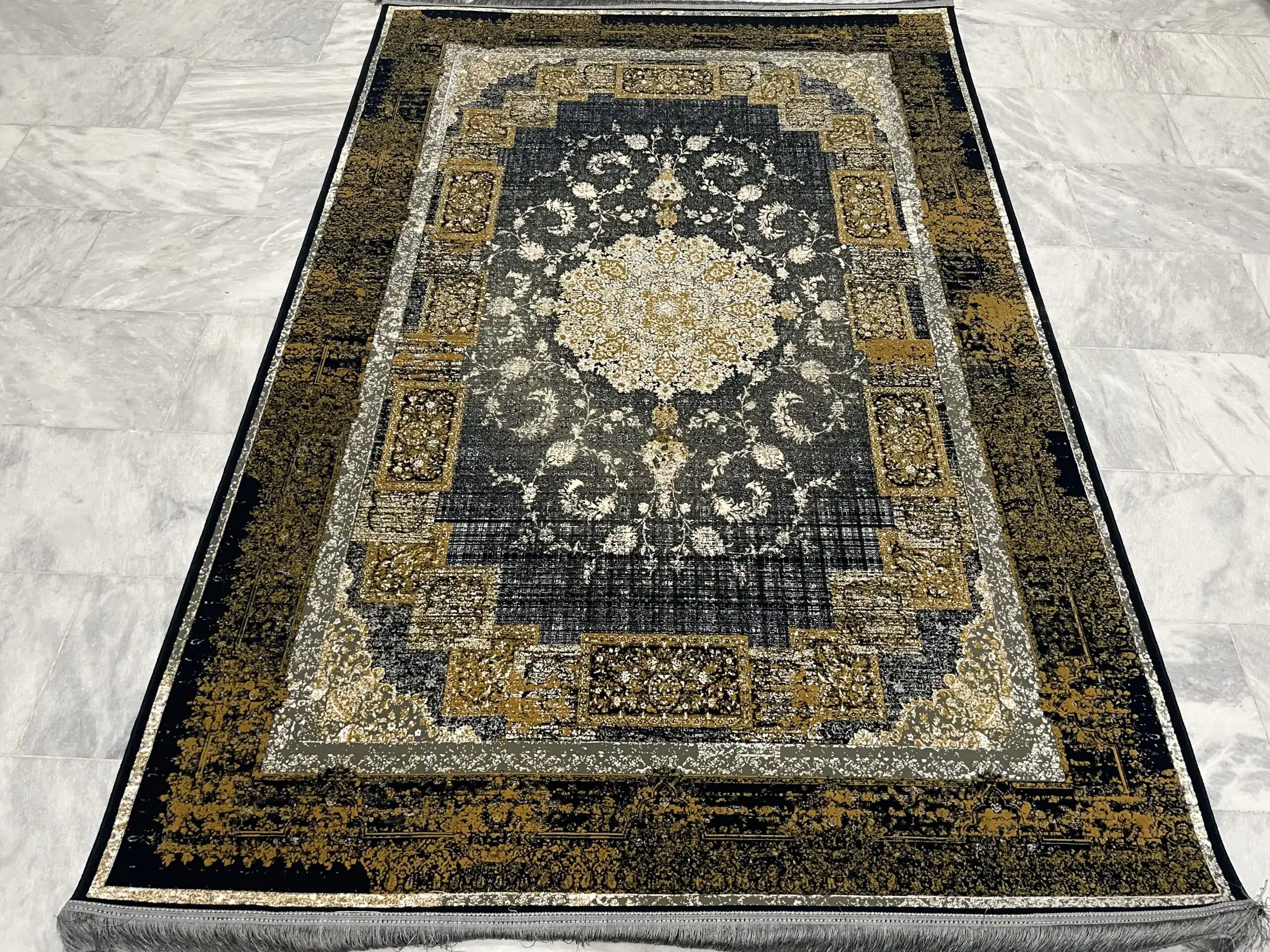 Schonher Collection, black, a Persian qaleen carpet from Latif Carpet