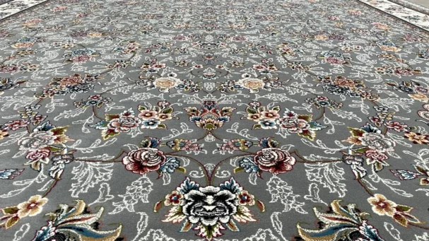 Carpets A beautiful, intricately designed carpet with a floral pattern