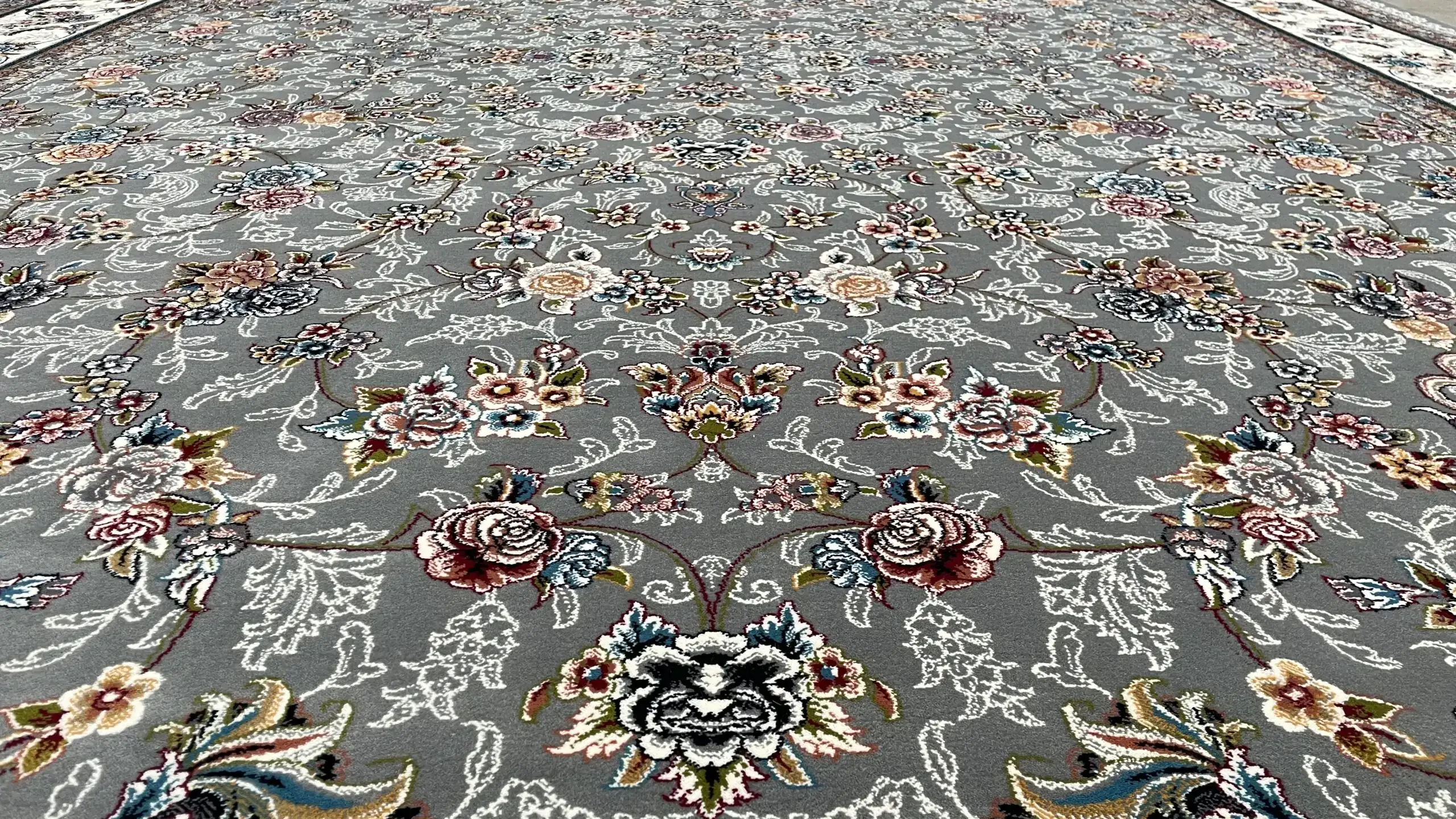 Carpets A beautiful, intricately designed carpet with a floral pattern