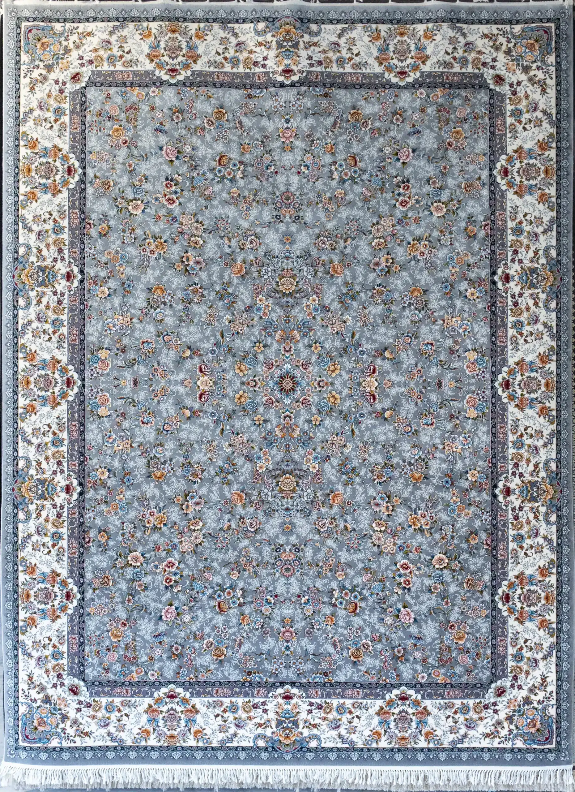 Carpets A beautiful, intricately designed carpet with a mix of blue, white, and red colors