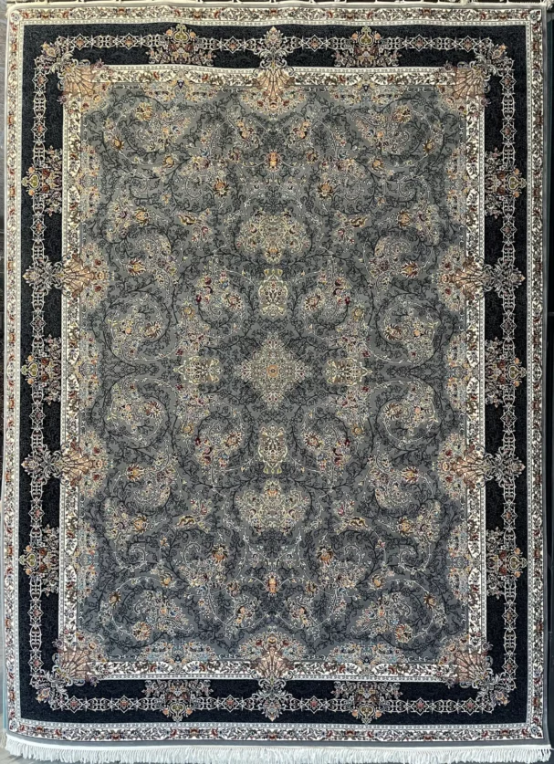 Carpets A beautiful, intricately designed carpet with a mix of dark and light colors